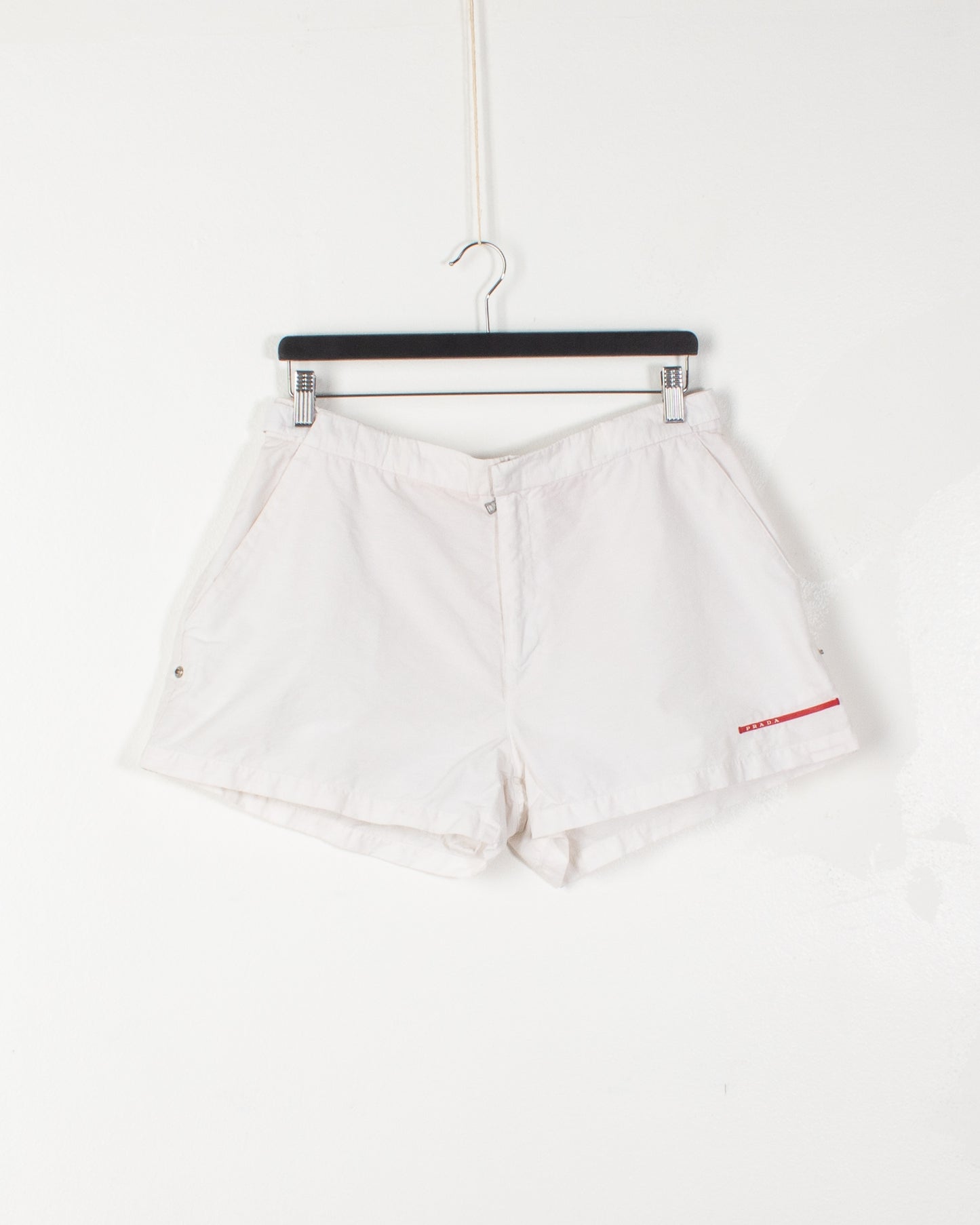 Prada White Cotton Nylon Bermuda