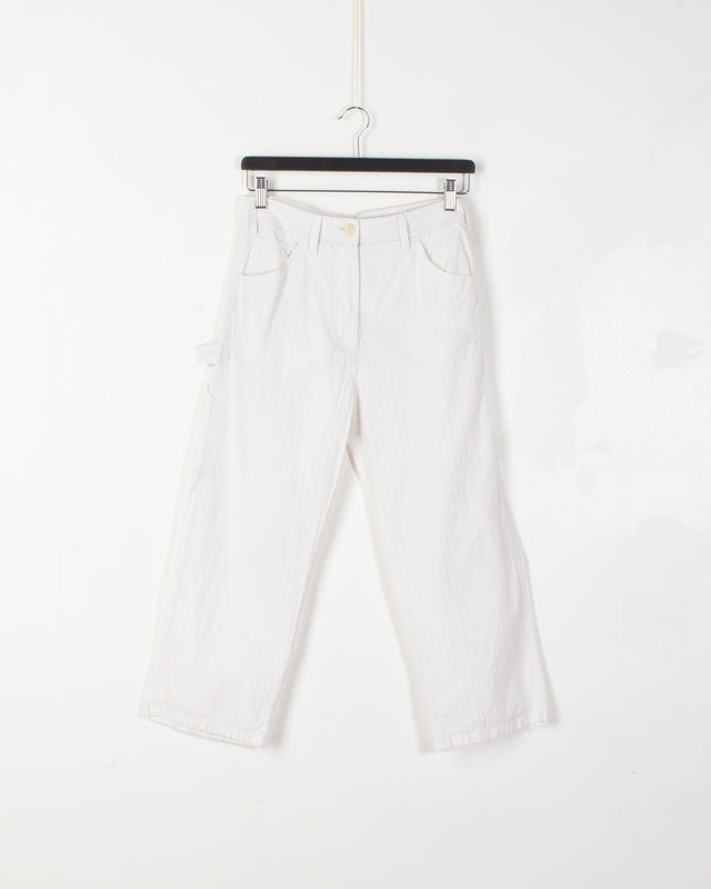 Margiela MM6 White Double Fabric Trousers