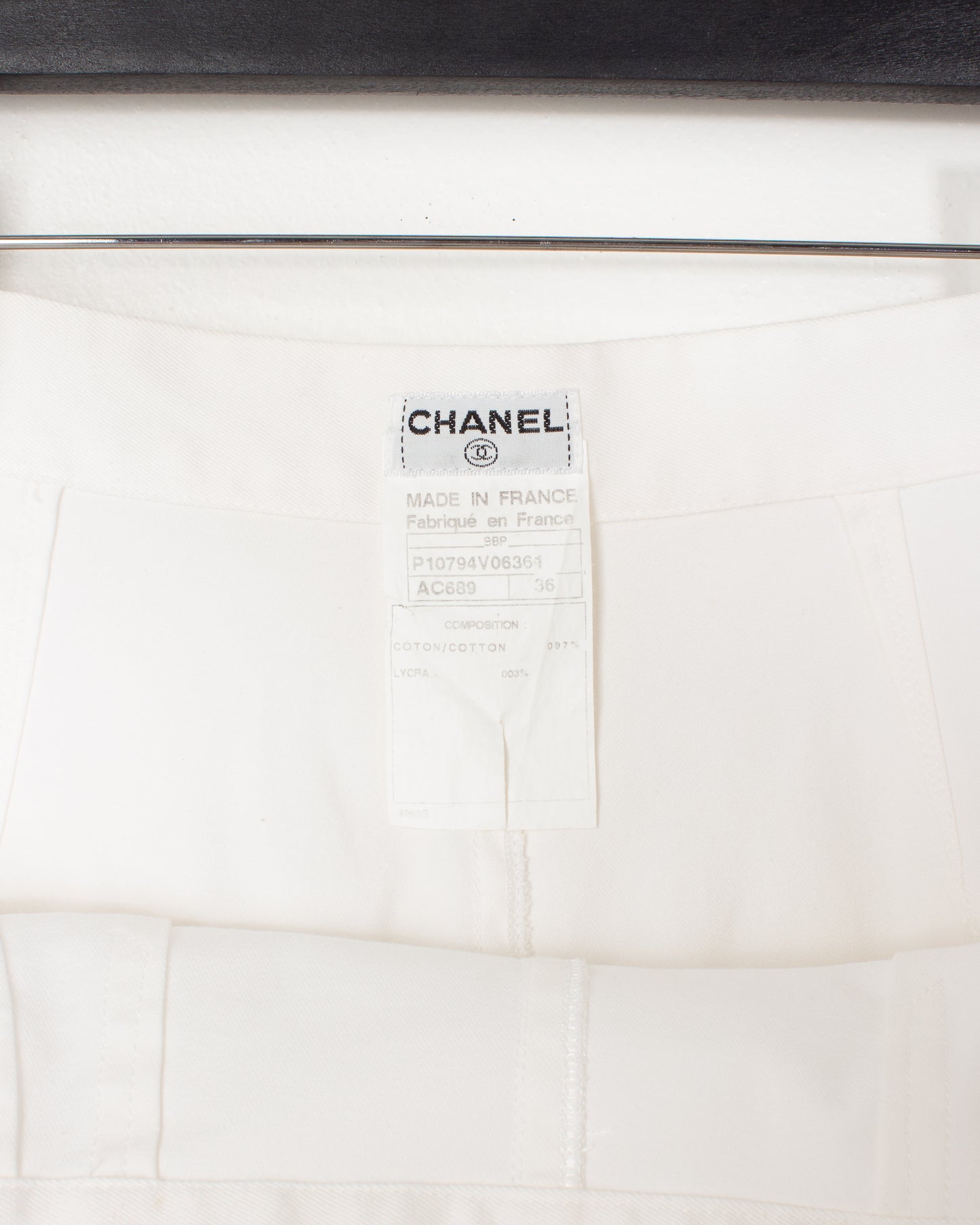 Chanel White Shorts