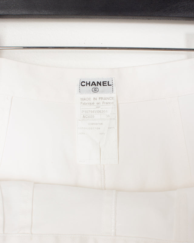 Chanel White Shorts