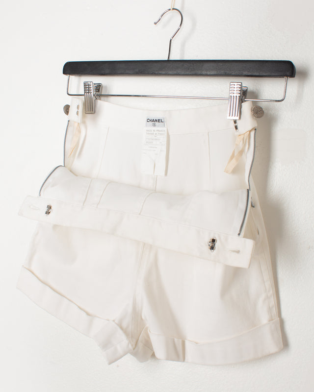 Chanel White Shorts