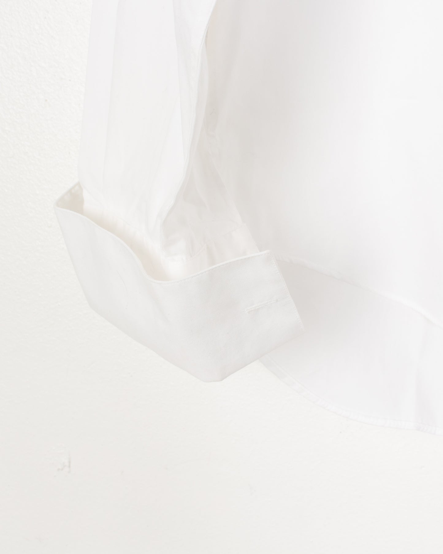 YSL White Cotton Tuxedo Shirt