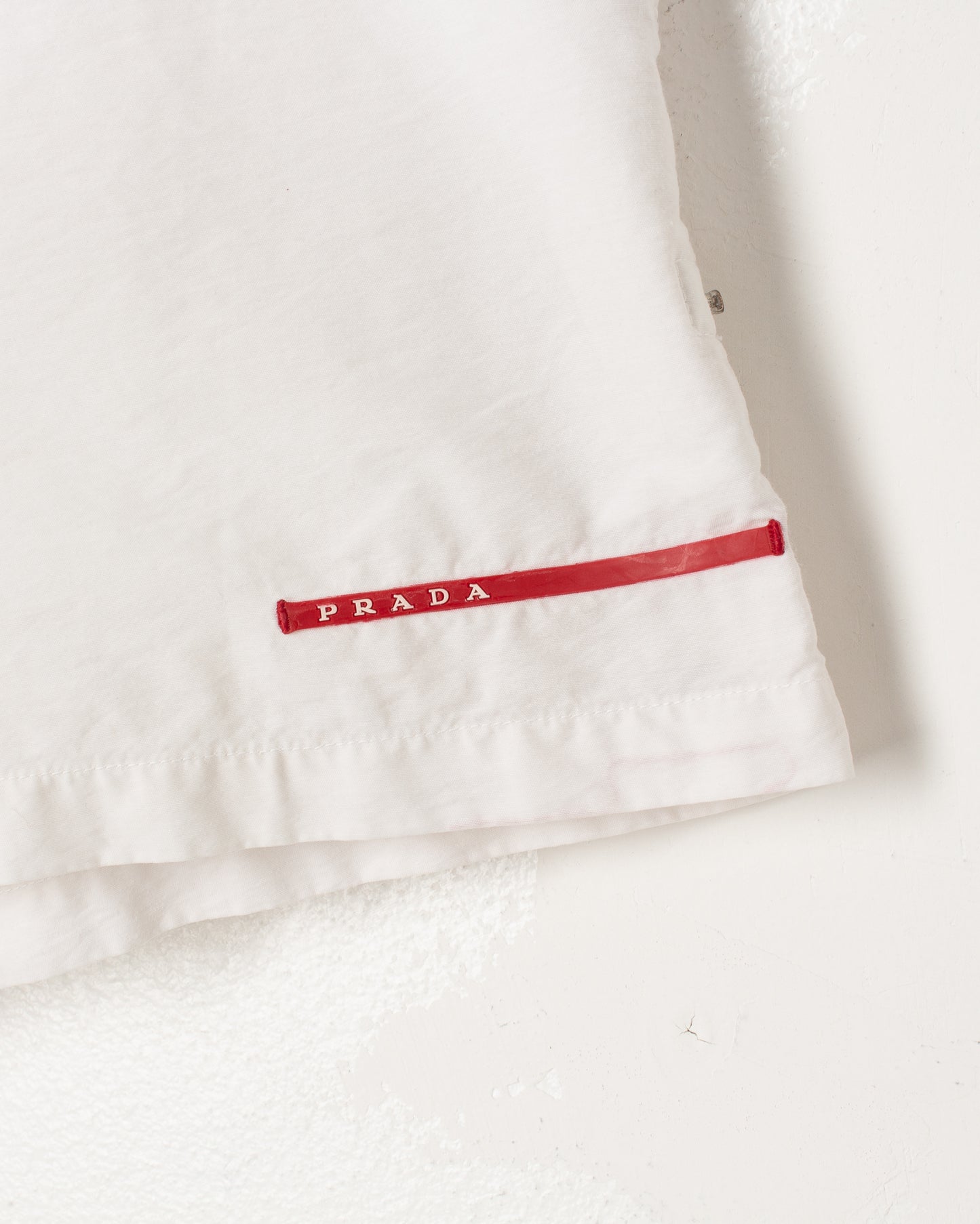 Prada White Cotton Nylon Bermuda