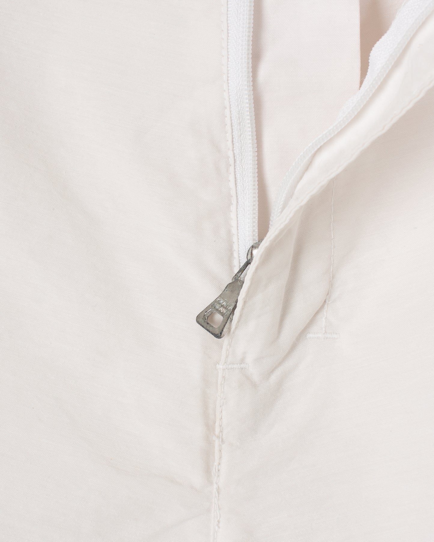 Prada White Cotton Nylon Bermuda