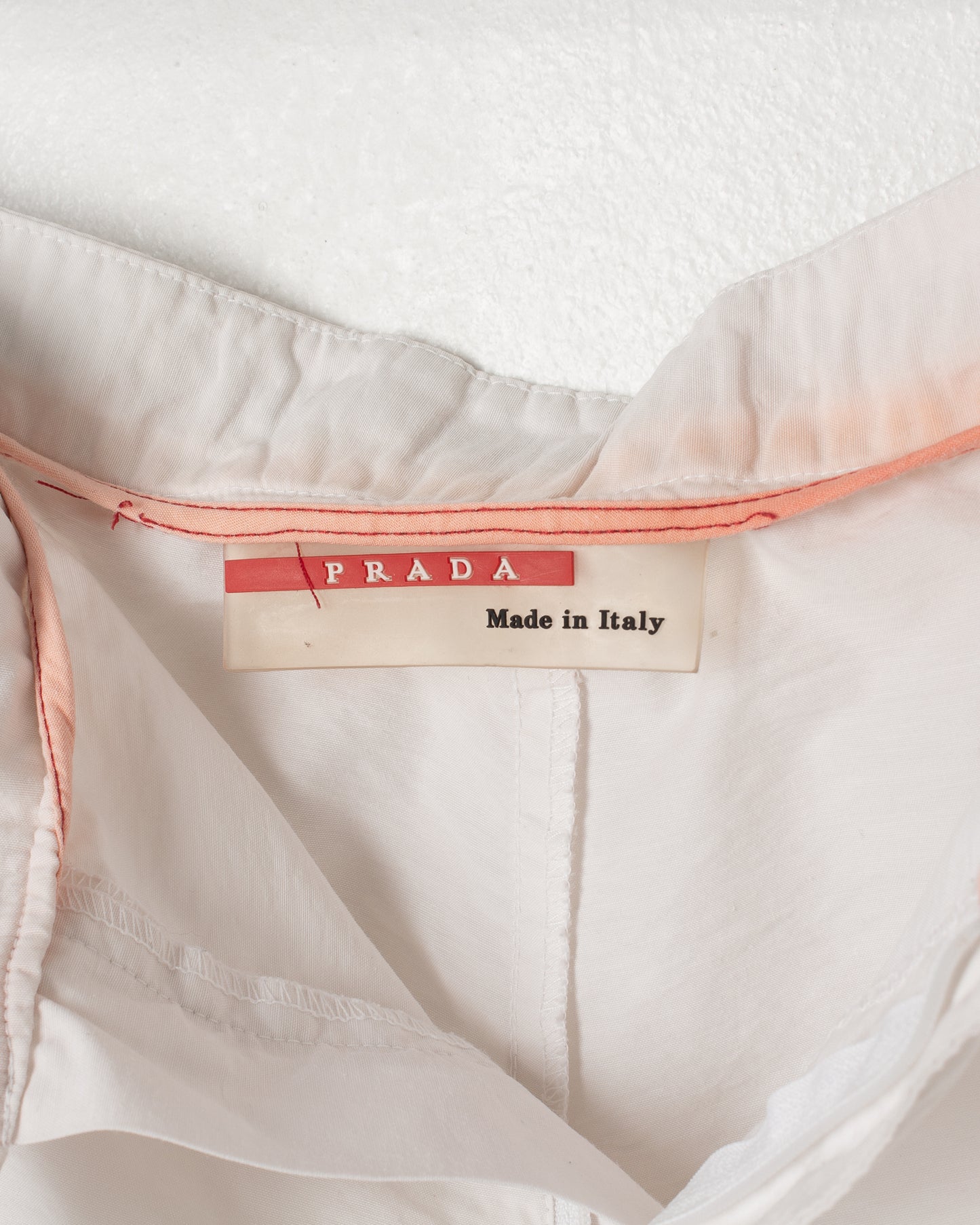 Prada White Cotton Nylon Bermuda