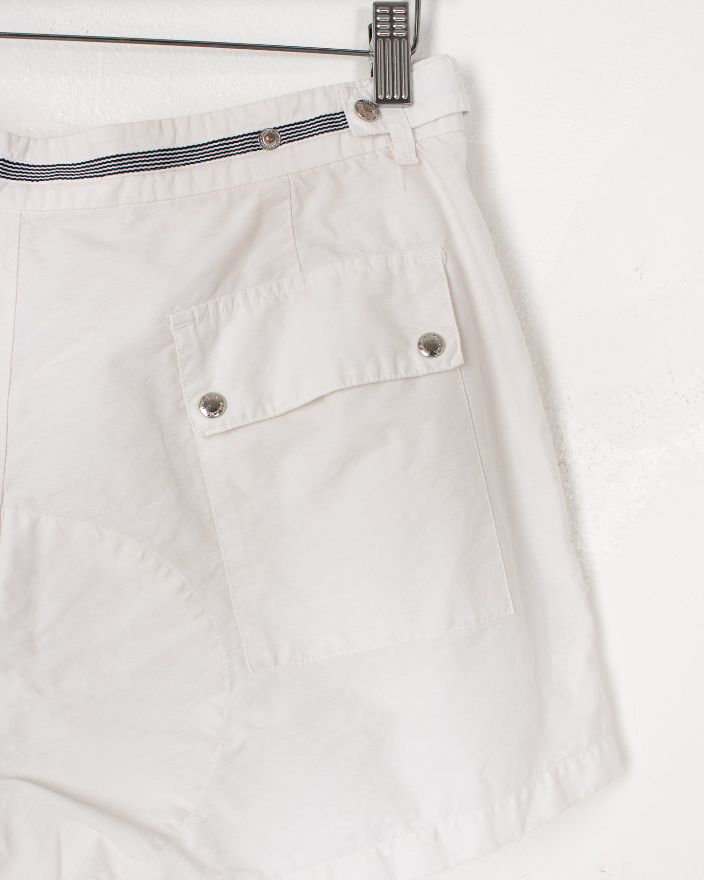 Prada White Cotton Nylon Bermuda