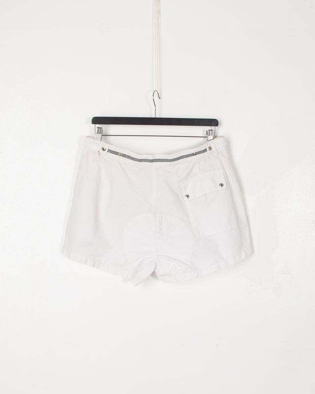 Prada White Cotton Nylon Bermuda