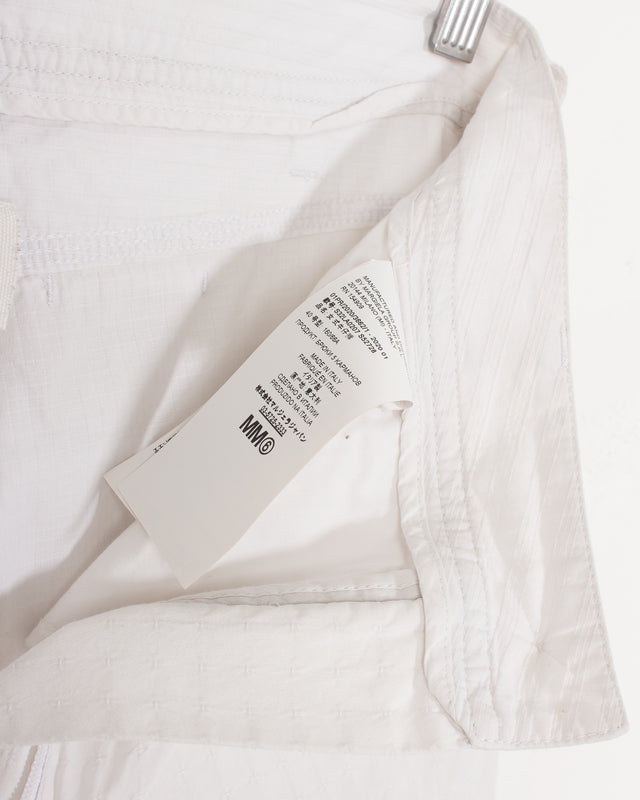 Margiela MM6 White Double Fabric Trousers