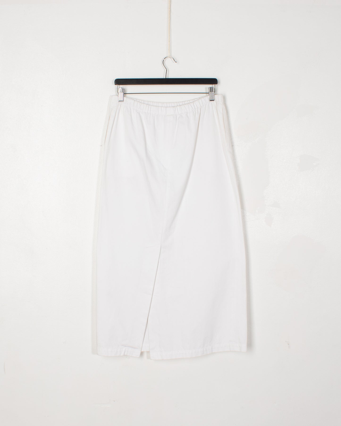Comme De Garcons White Cotton Skirt