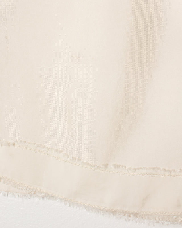 Prada Off White Distressed Hems Silk Top
