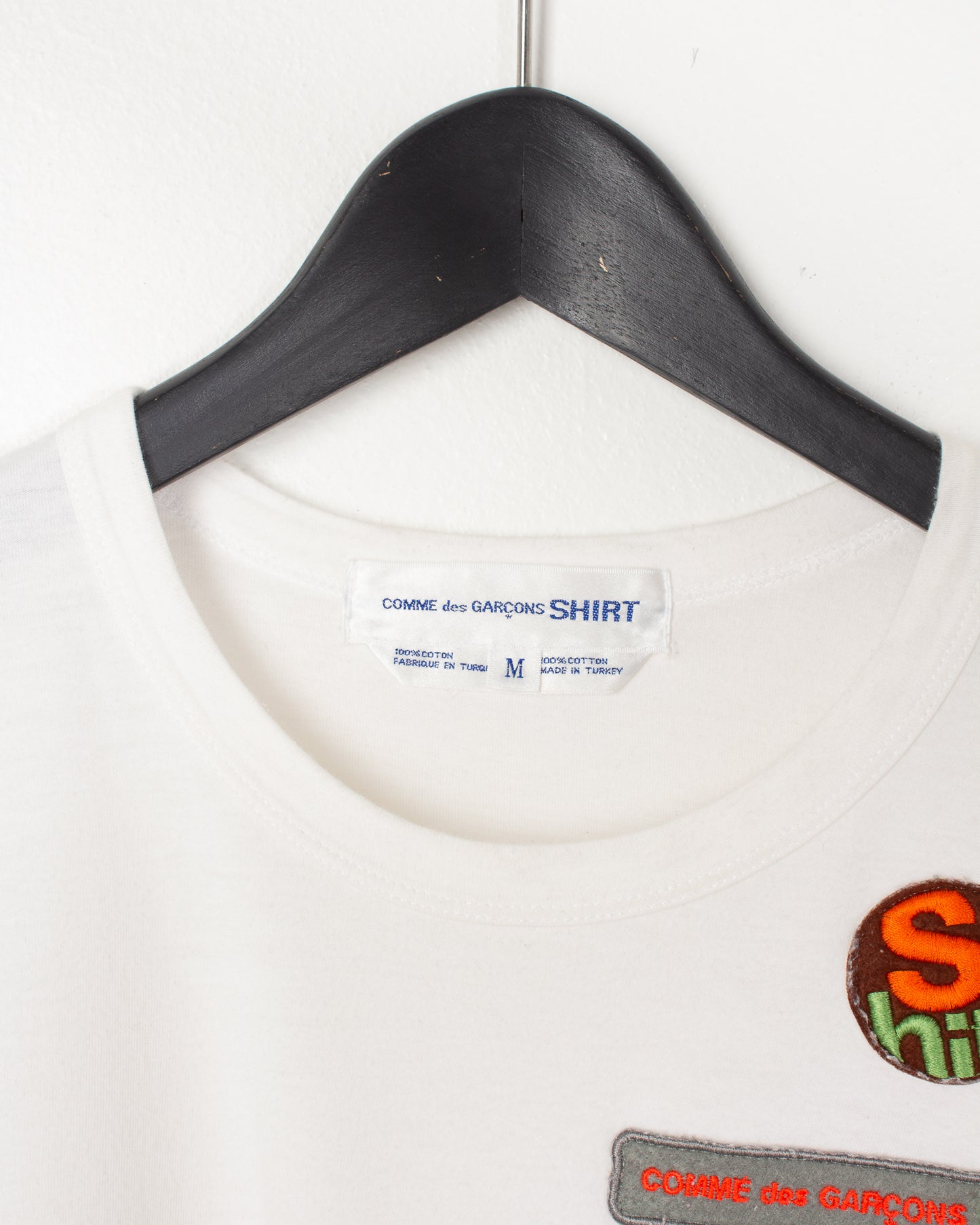 Comme des Garcons White Patches Tee