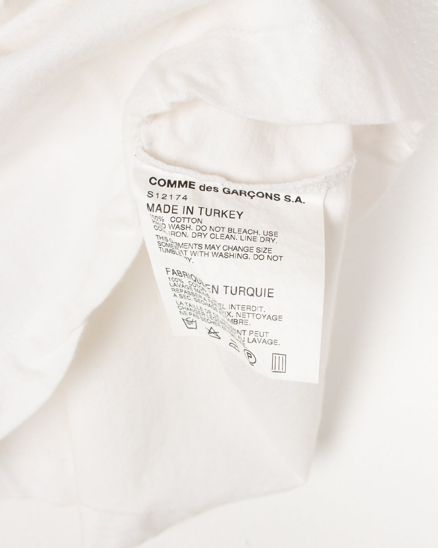 Comme des Garcons White Patches Tee