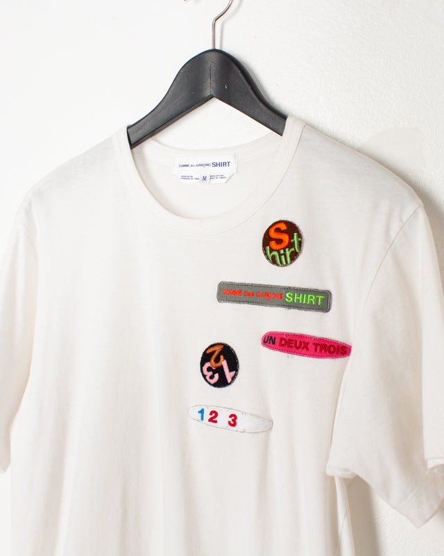 Comme des Garcons White Patches Tee