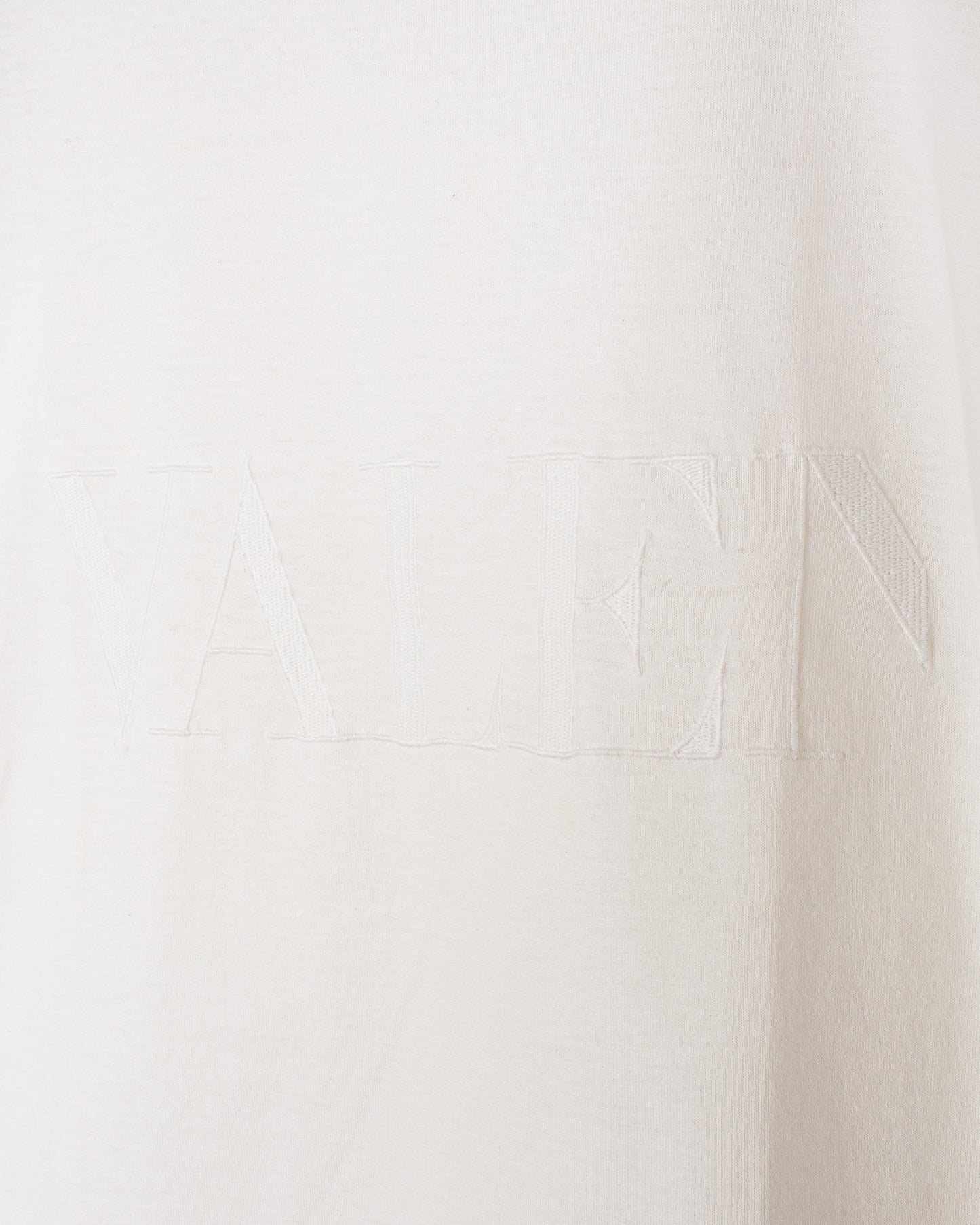 Valentino White Cotton Embroidered Tee