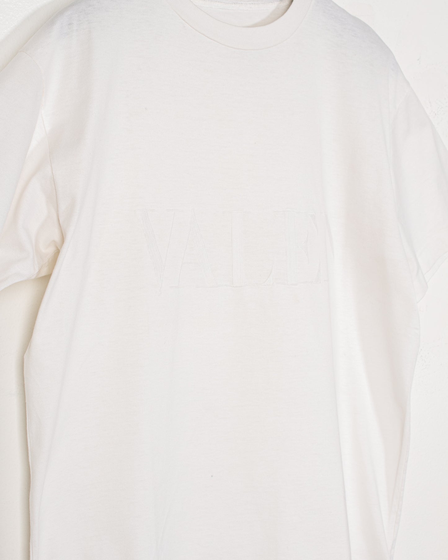 Valentino White Cotton Embroidered Tee