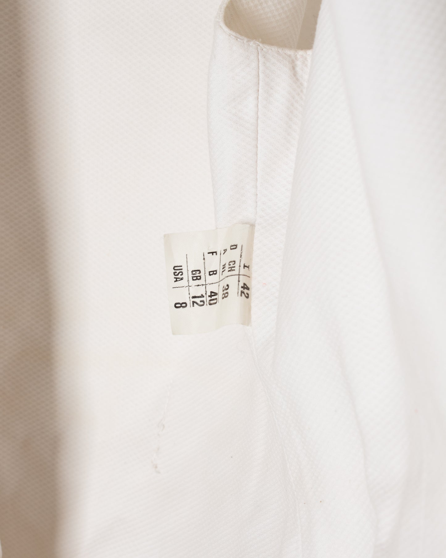 White Cotton Silk Insert Vest