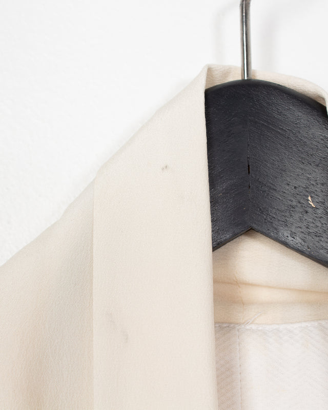 White Cotton Silk Insert Vest
