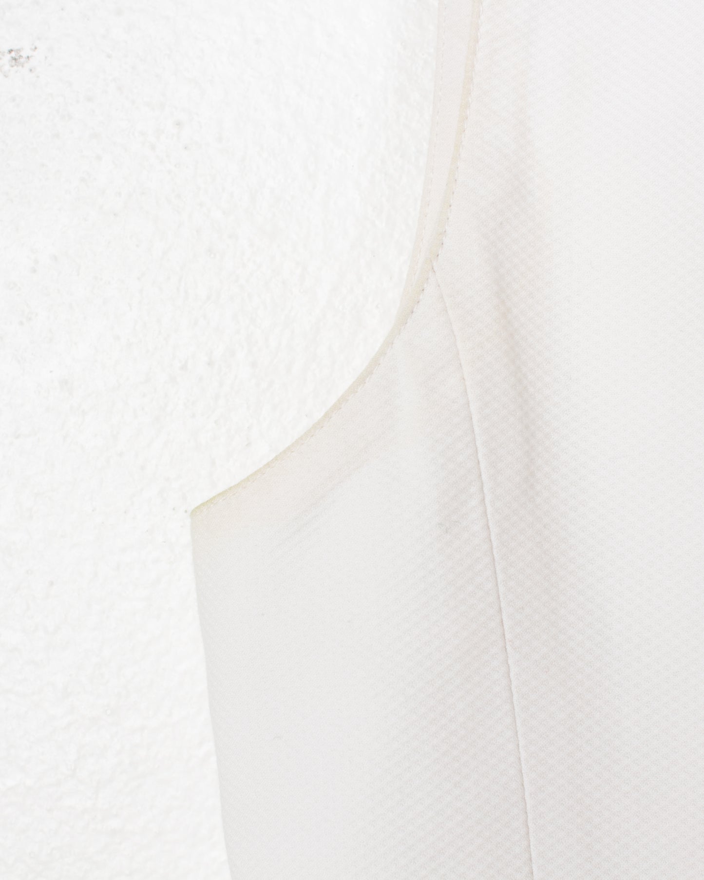 White Cotton Silk Insert Vest