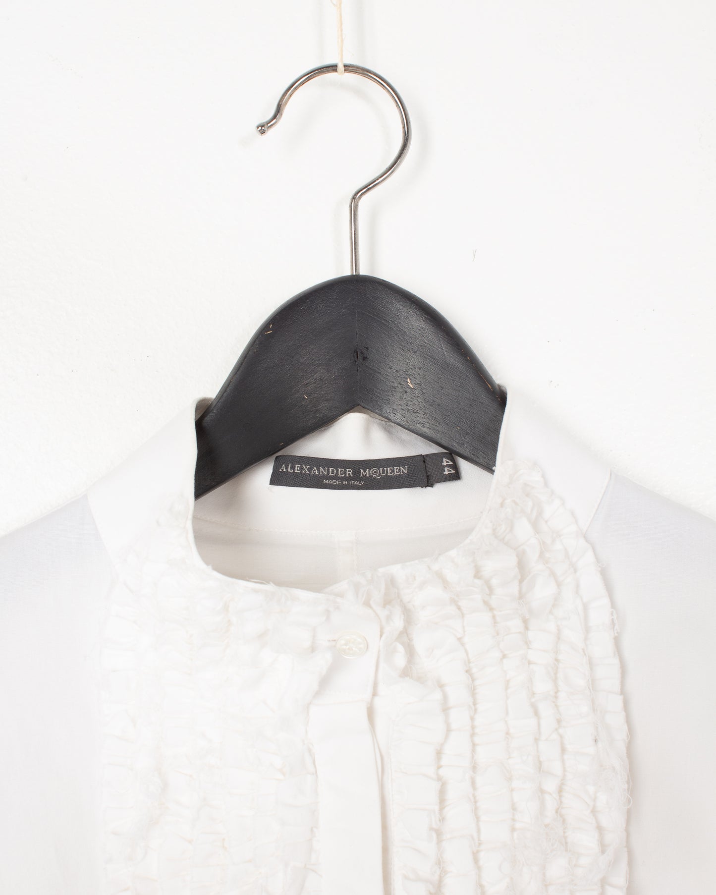 Alexandre McQueen White Cotton Frills Shirt