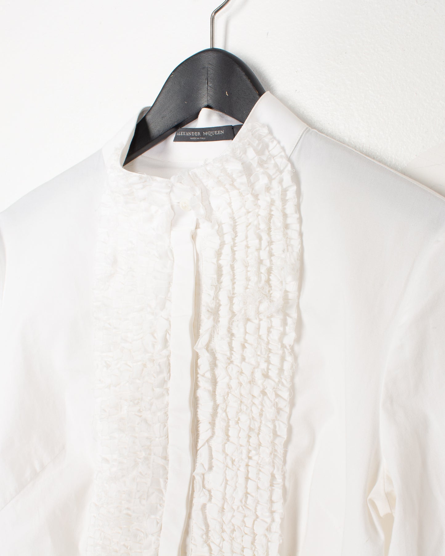 Alexandre McQueen White Cotton Frills Shirt