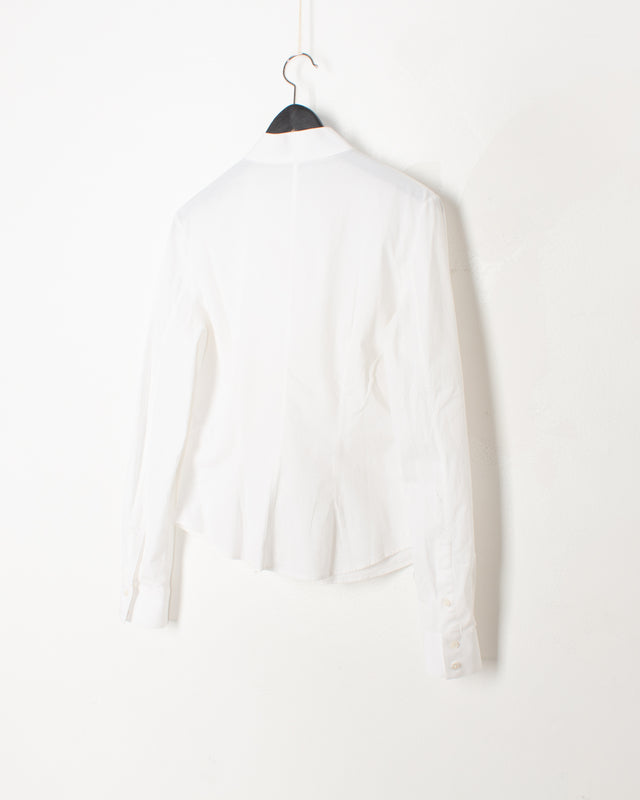Alexandre McQueen White Cotton Frills Shirt