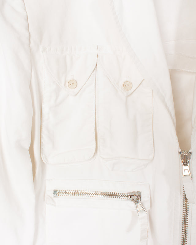 Jean Paul Gaultier White Cotton Pocket Jacket