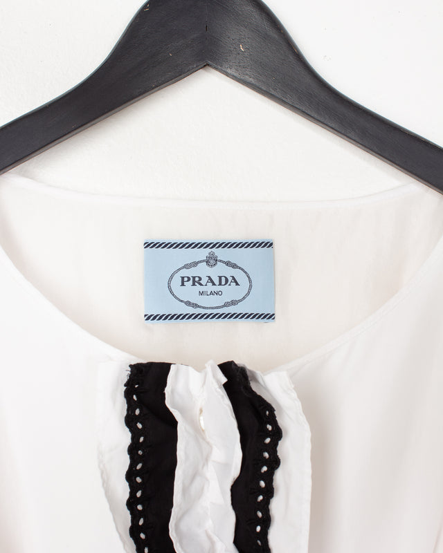 Prada White Cotton Dress