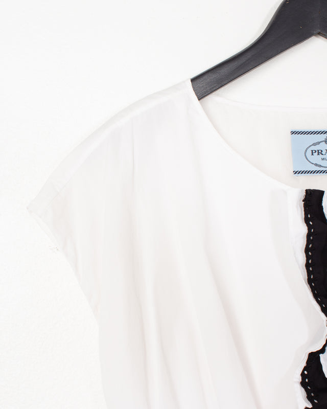 Prada White Cotton Dress