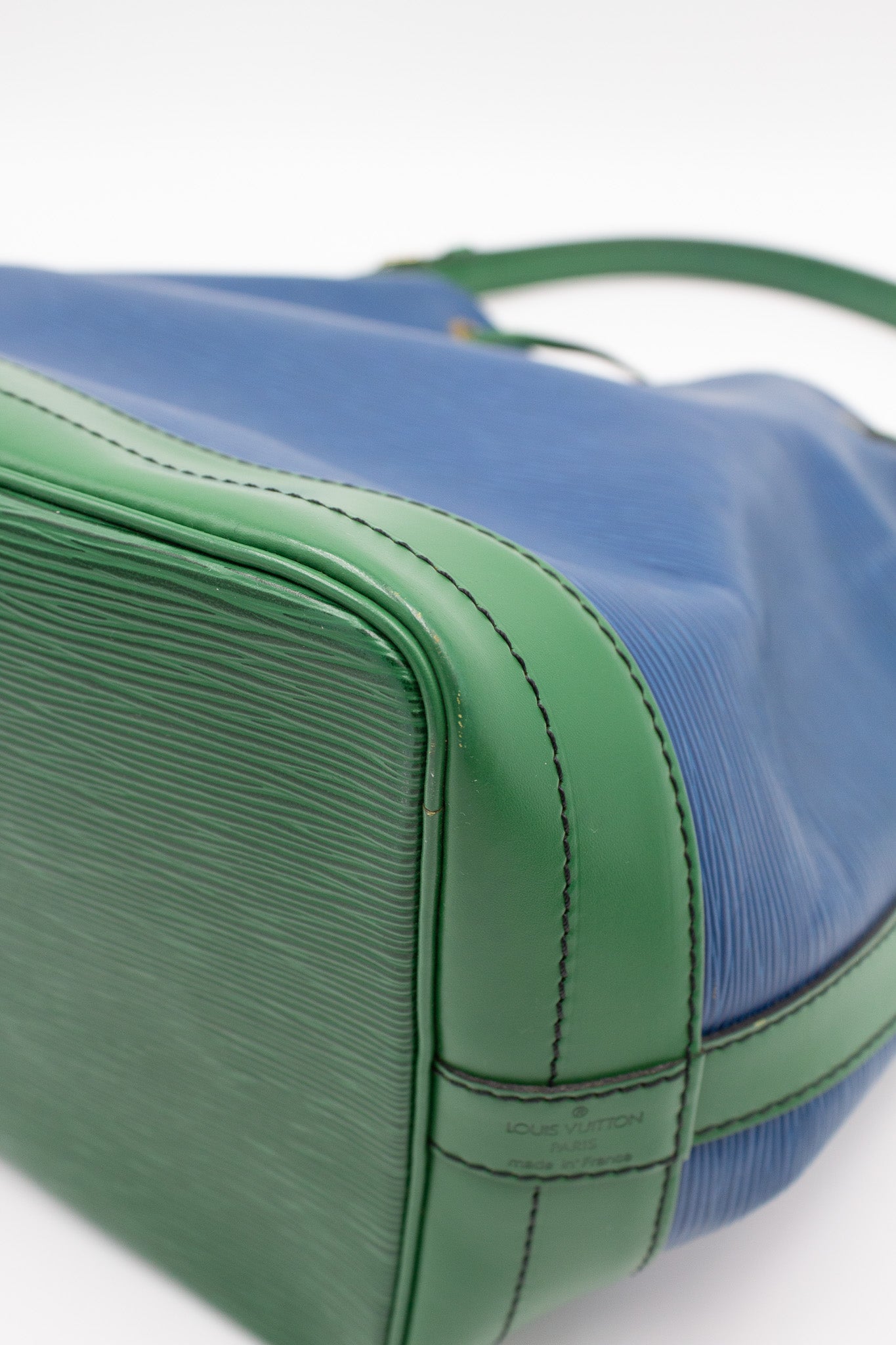 Louis Vuitton Noé Blue and Green Epi Bucket Bag