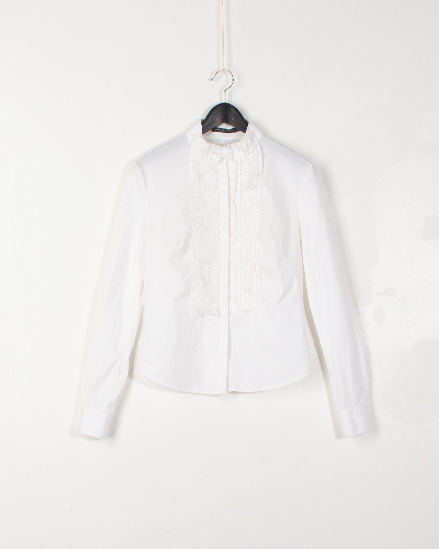 Alexandre McQueen White Cotton Frills Shirt