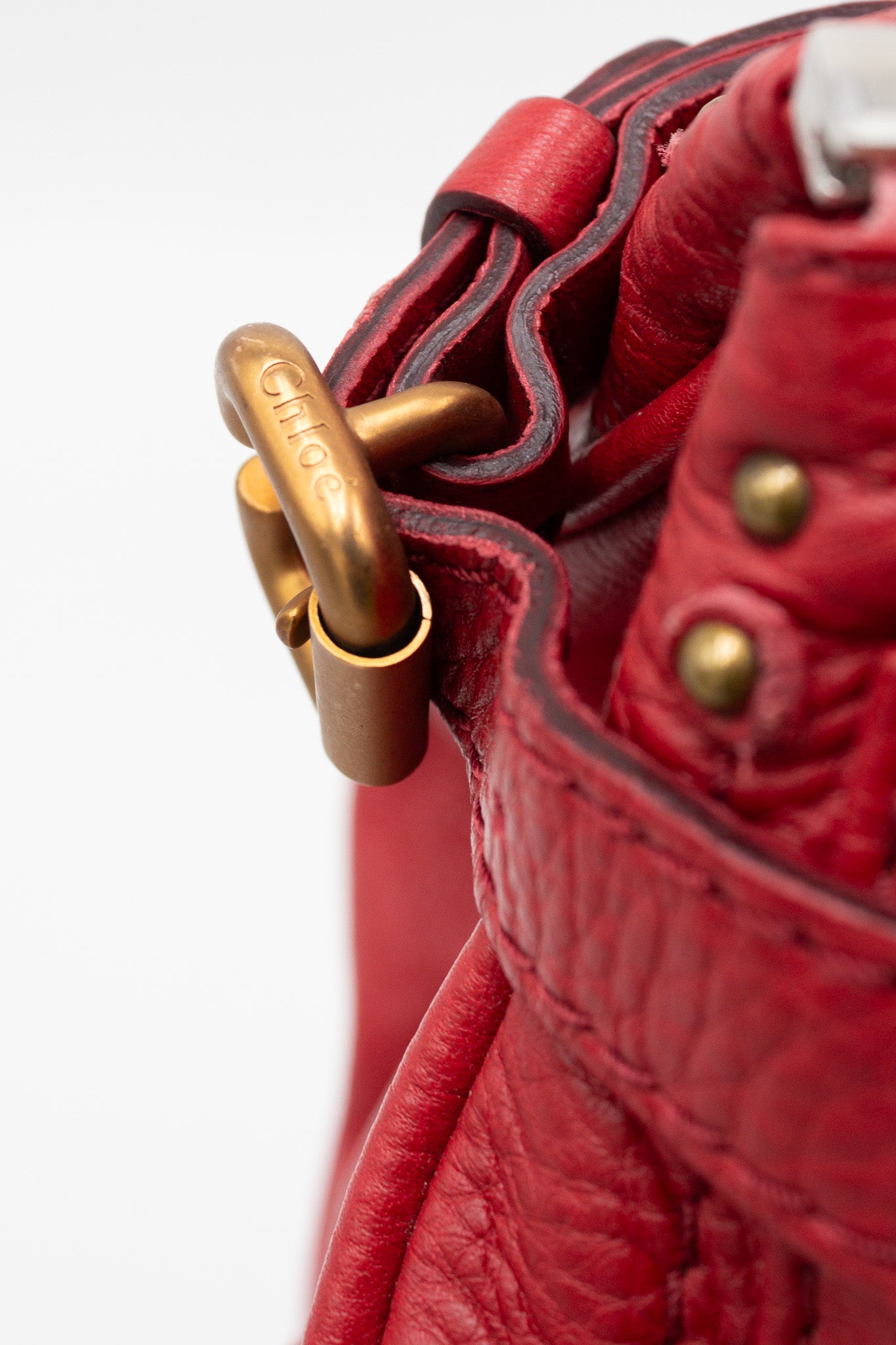 Chloé Paddington Medium in Red Leather