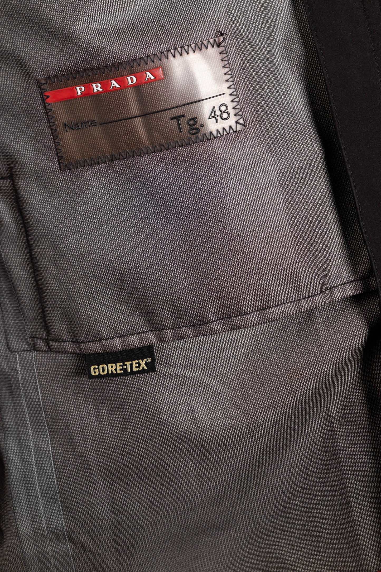 Spolverino Prada in nylon nero da uomo