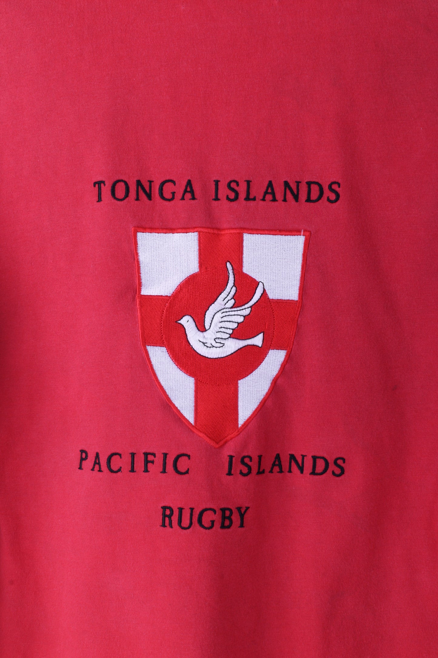 Vintage Tonga Islands Red Rugby Polo