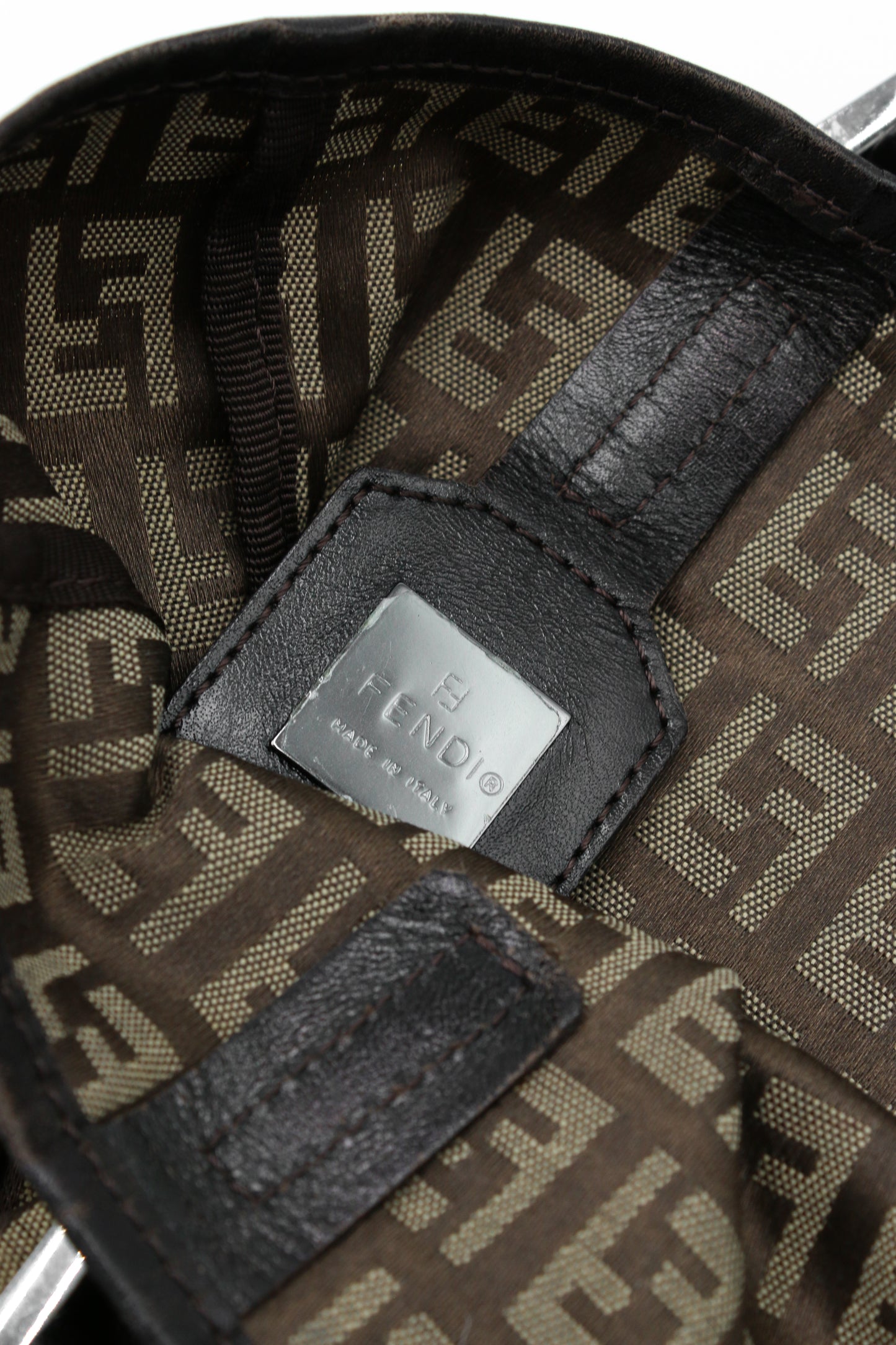 Borsa tote Fendi Zucca in tela e pelle