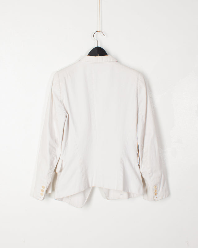 Ann Demeulemeester White HTC Asymmetrical Blazer