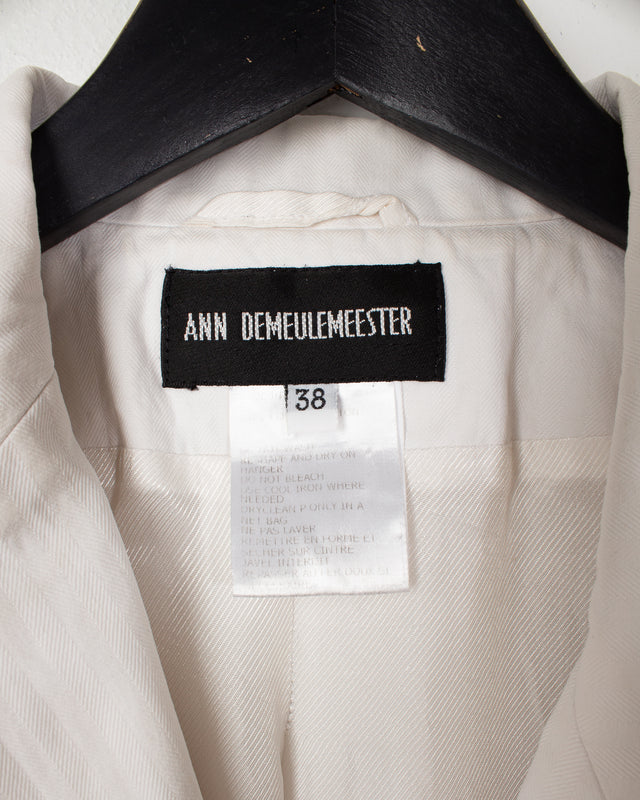 Ann Demeulemeester White HTC Asymmetrical Blazer
