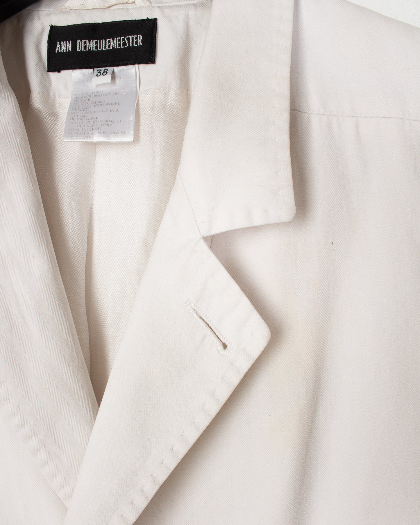 Ann Demeulemeester White HTC Asymmetrical Blazer