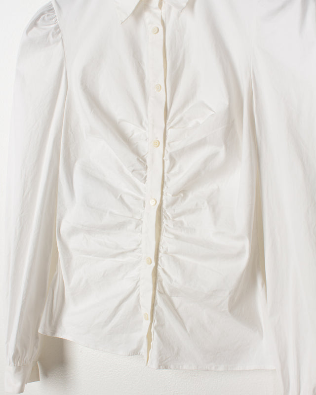 Prada White Cotton Embossed Shirt