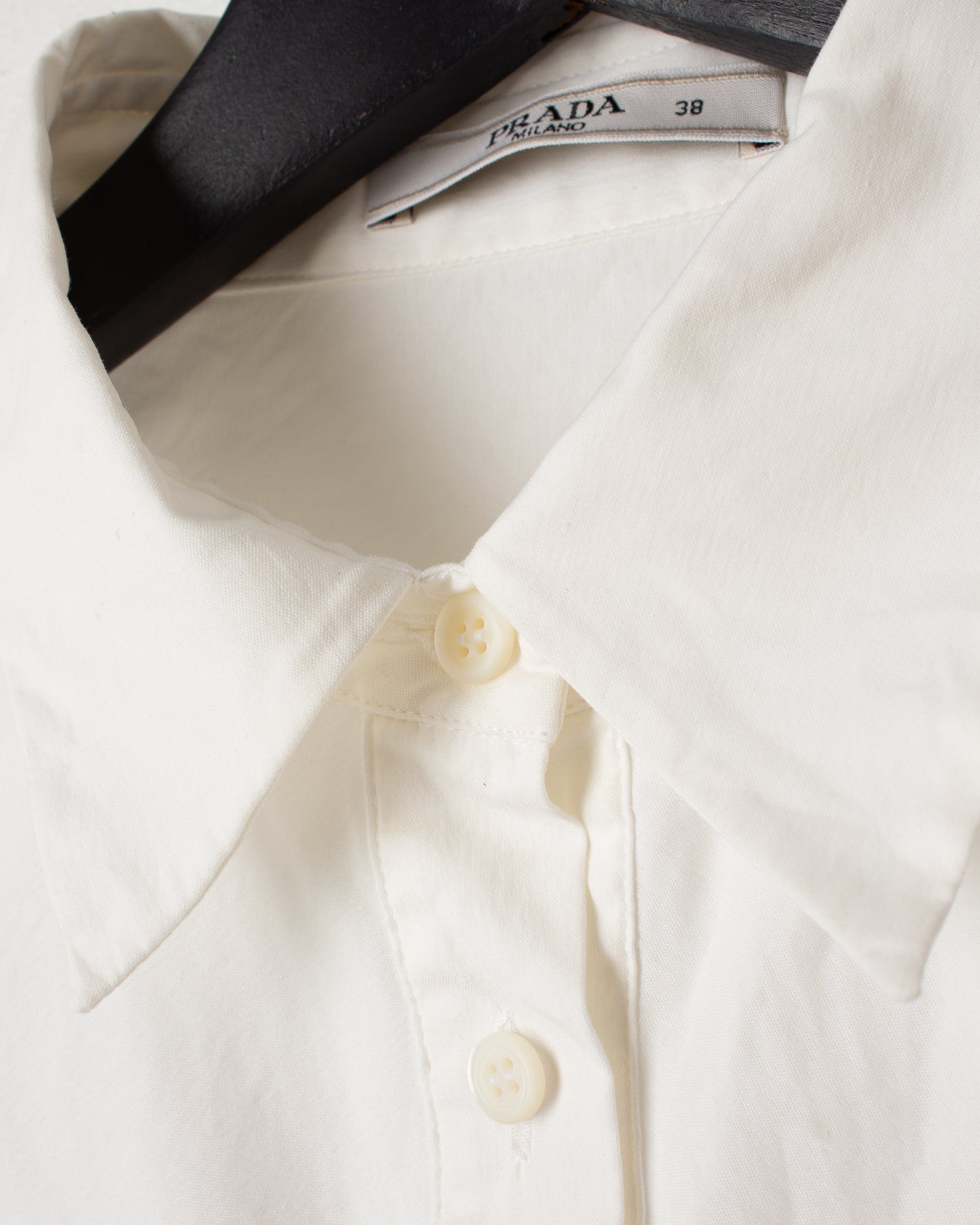 Prada White Cotton Embossed Shirt