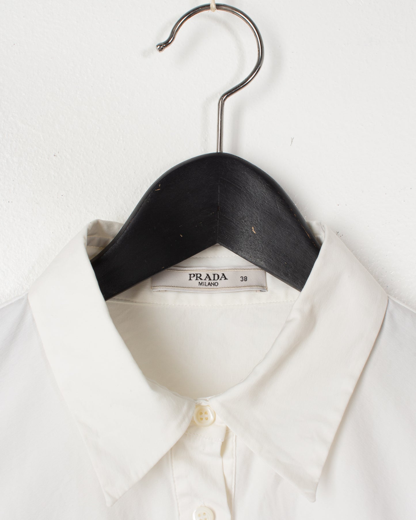 Prada White Cotton Embossed Shirt