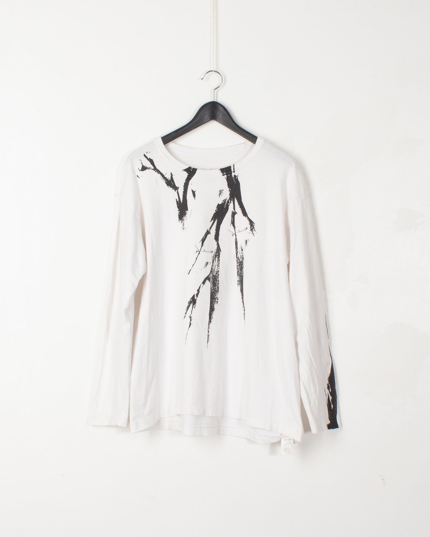 Yamamoto S'TYLE White Cotton Printed Tee