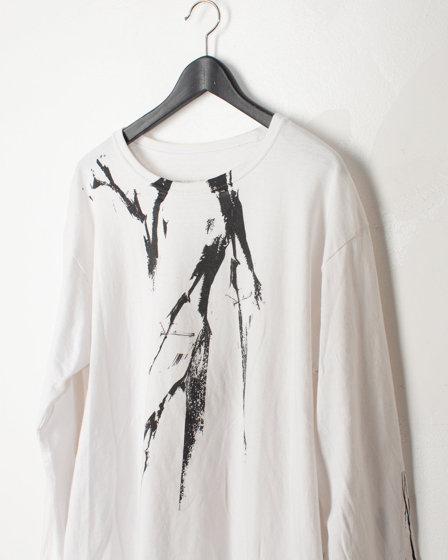Yamamoto S'TYLE White Cotton Printed Tee