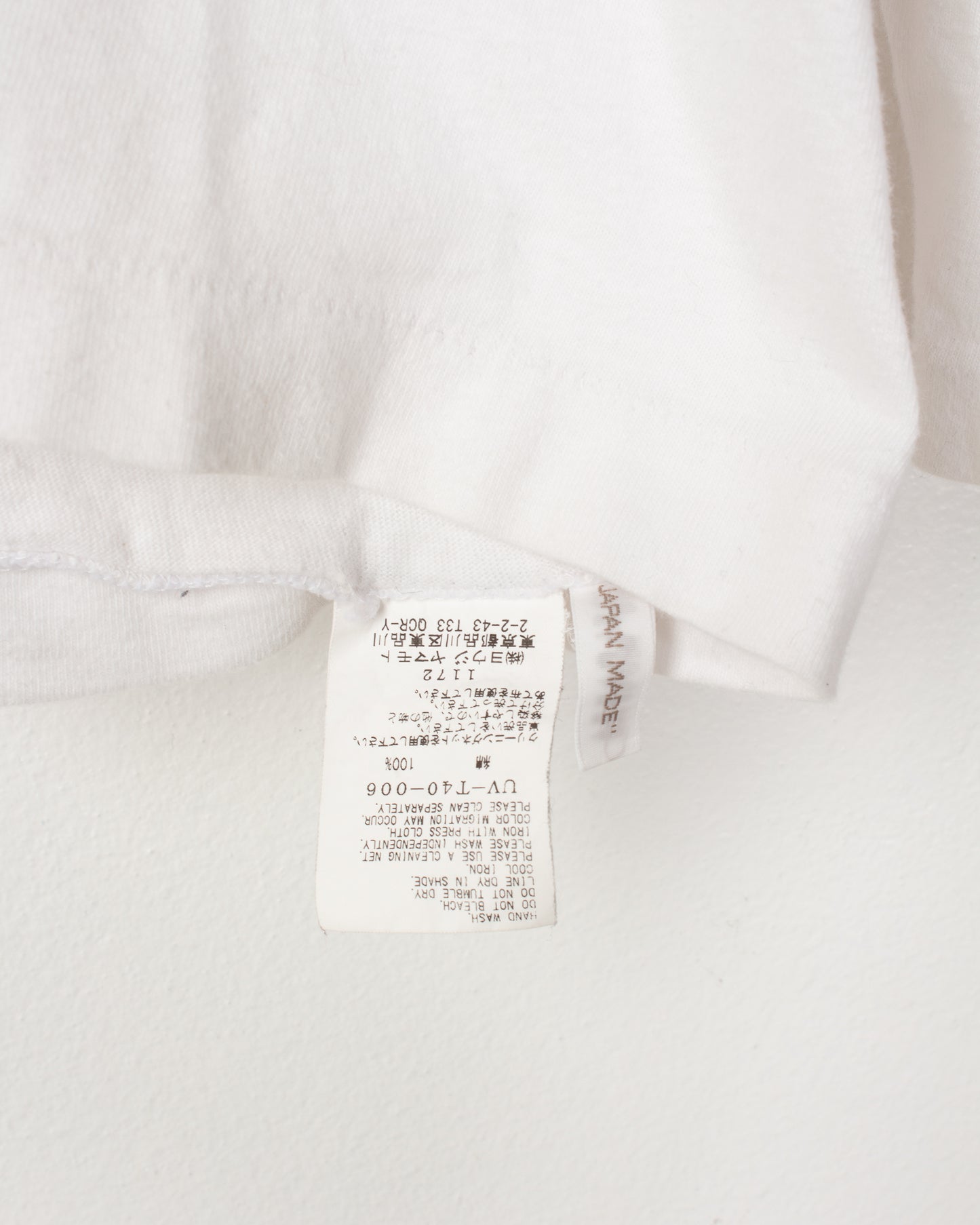 Yamamoto S'TYLE White Cotton Printed Tee