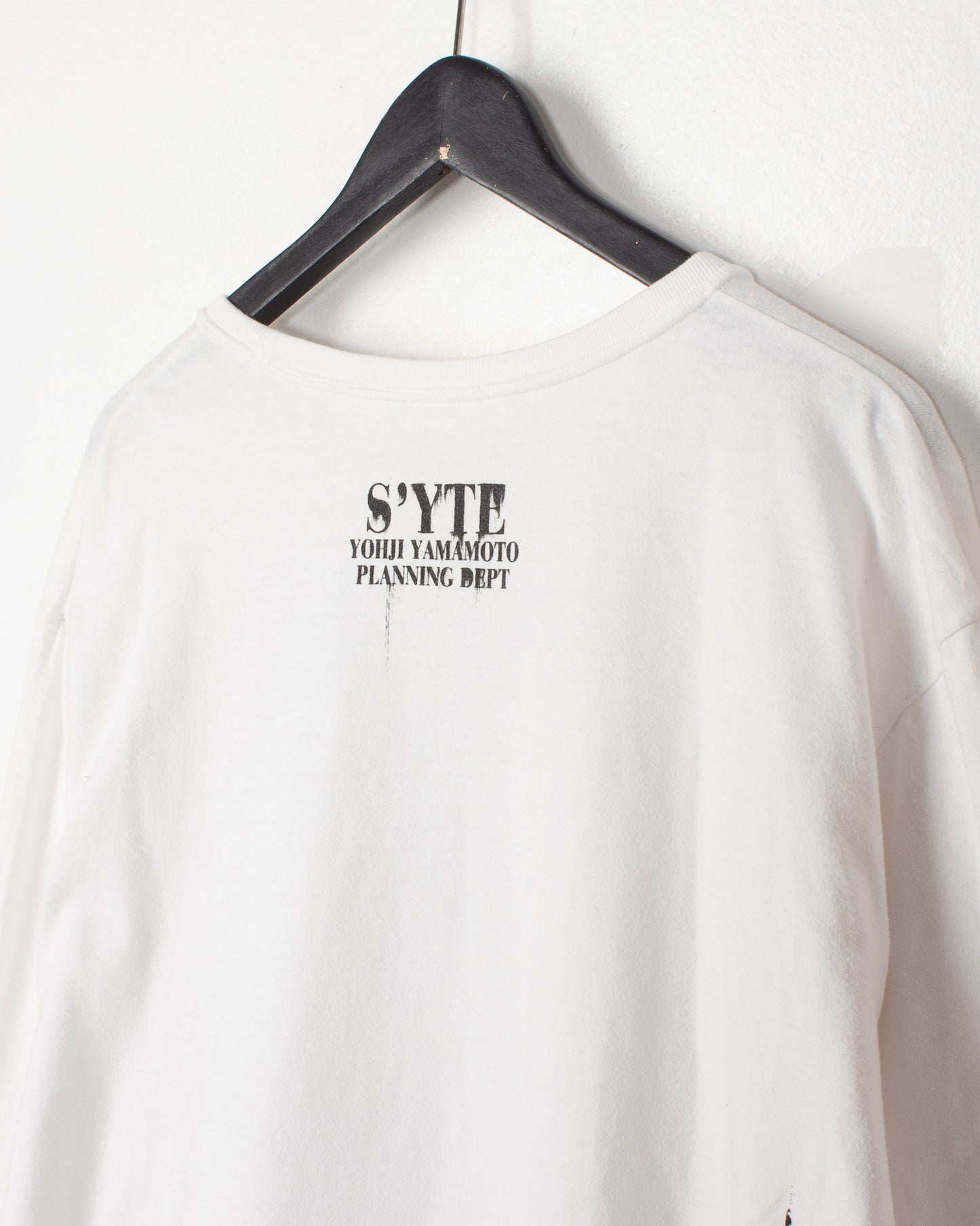 Yamamoto S'TYLE White Cotton Printed Tee