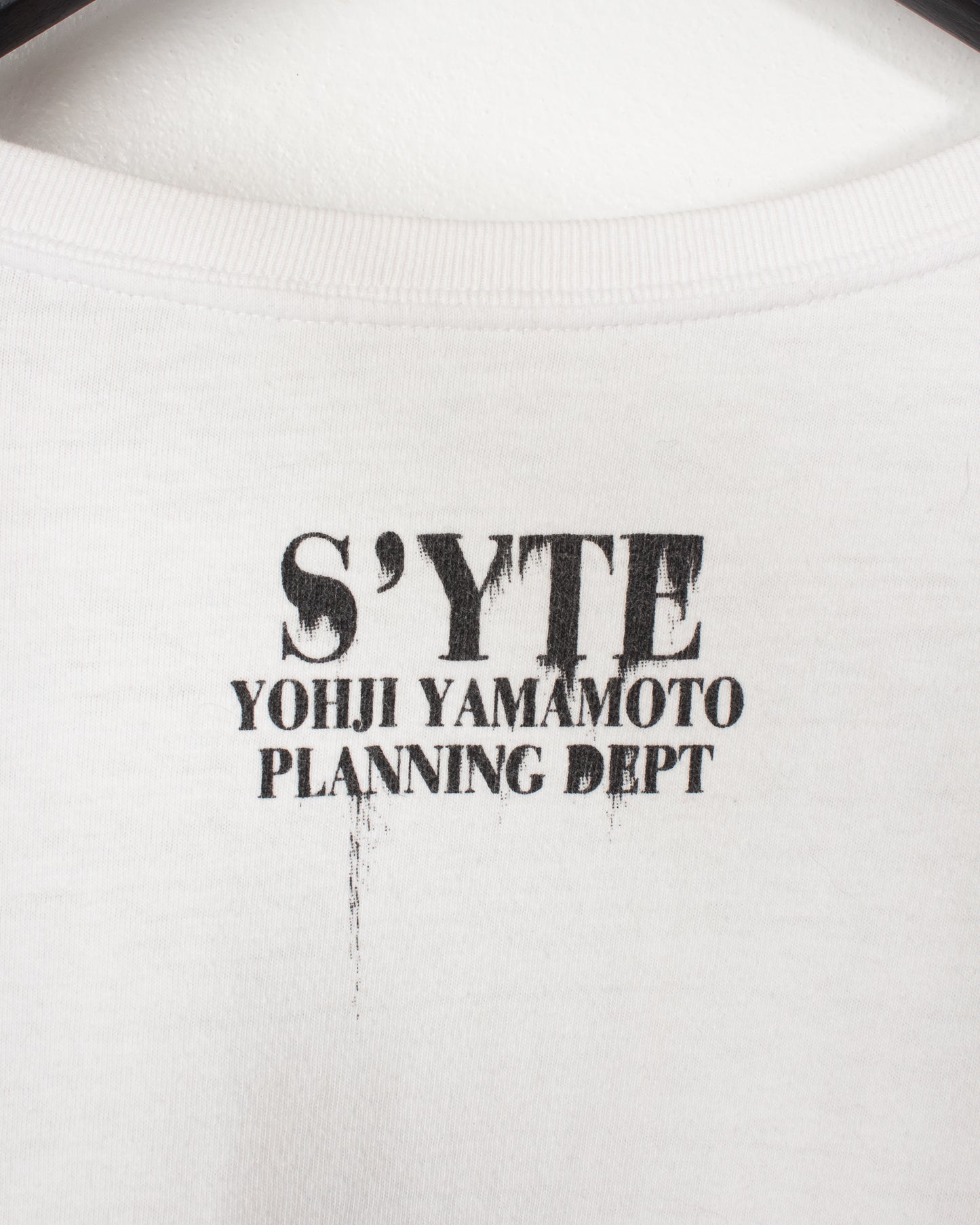 Yamamoto S'TYLE White Cotton Printed Tee