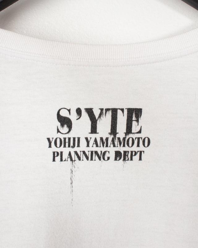 Yamamoto S'TYLE White Cotton Printed Tee
