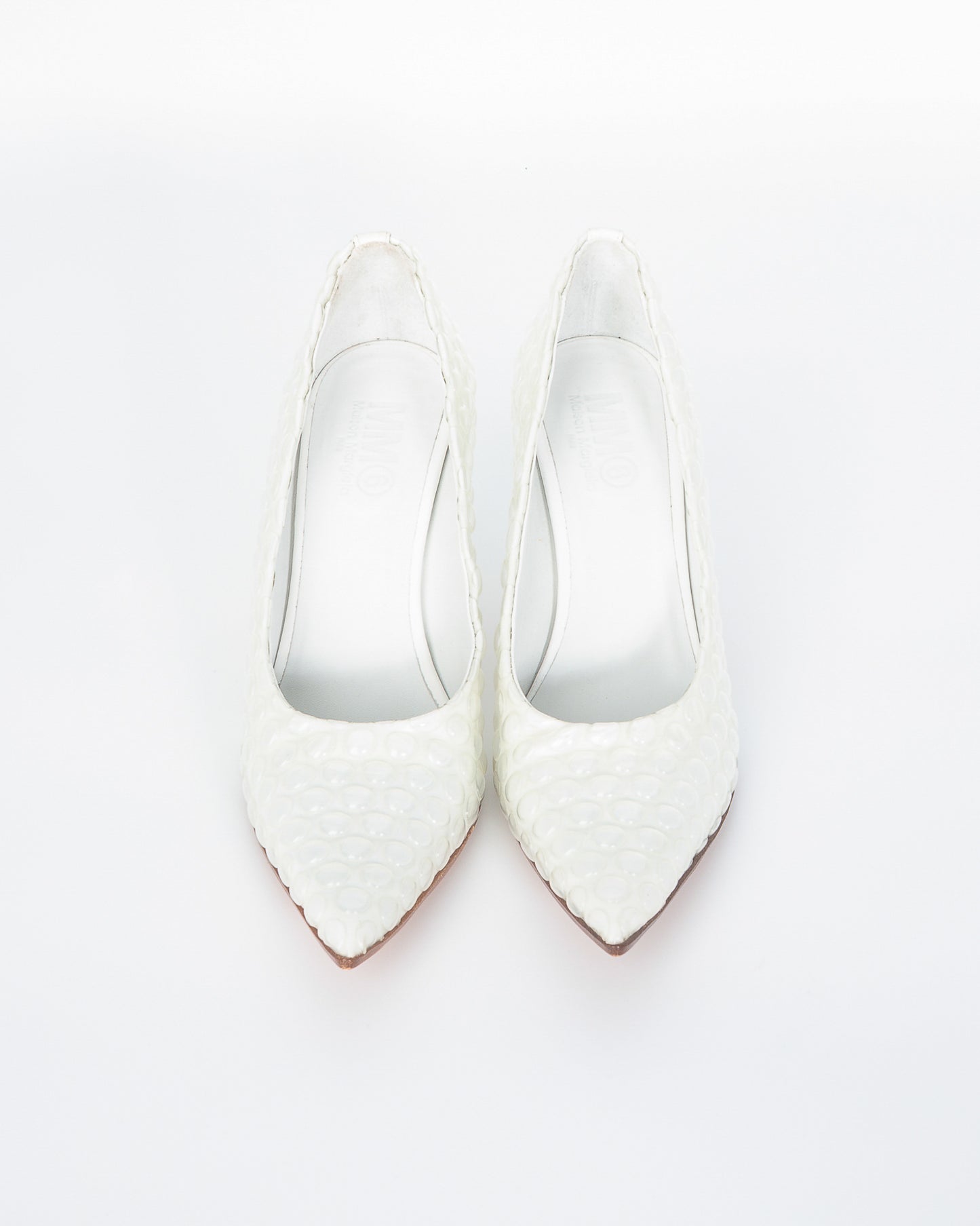 MM6 Pluriball White Heels