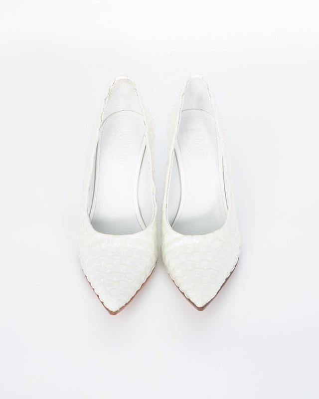 MM6 Pluriball White Heels