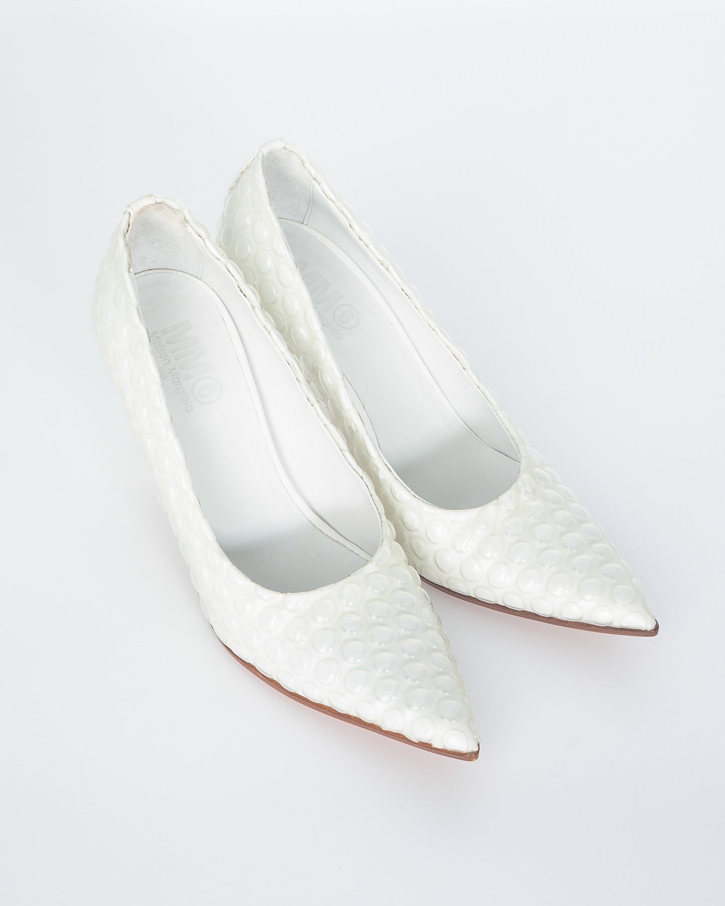 MM6 Pluriball White Heels