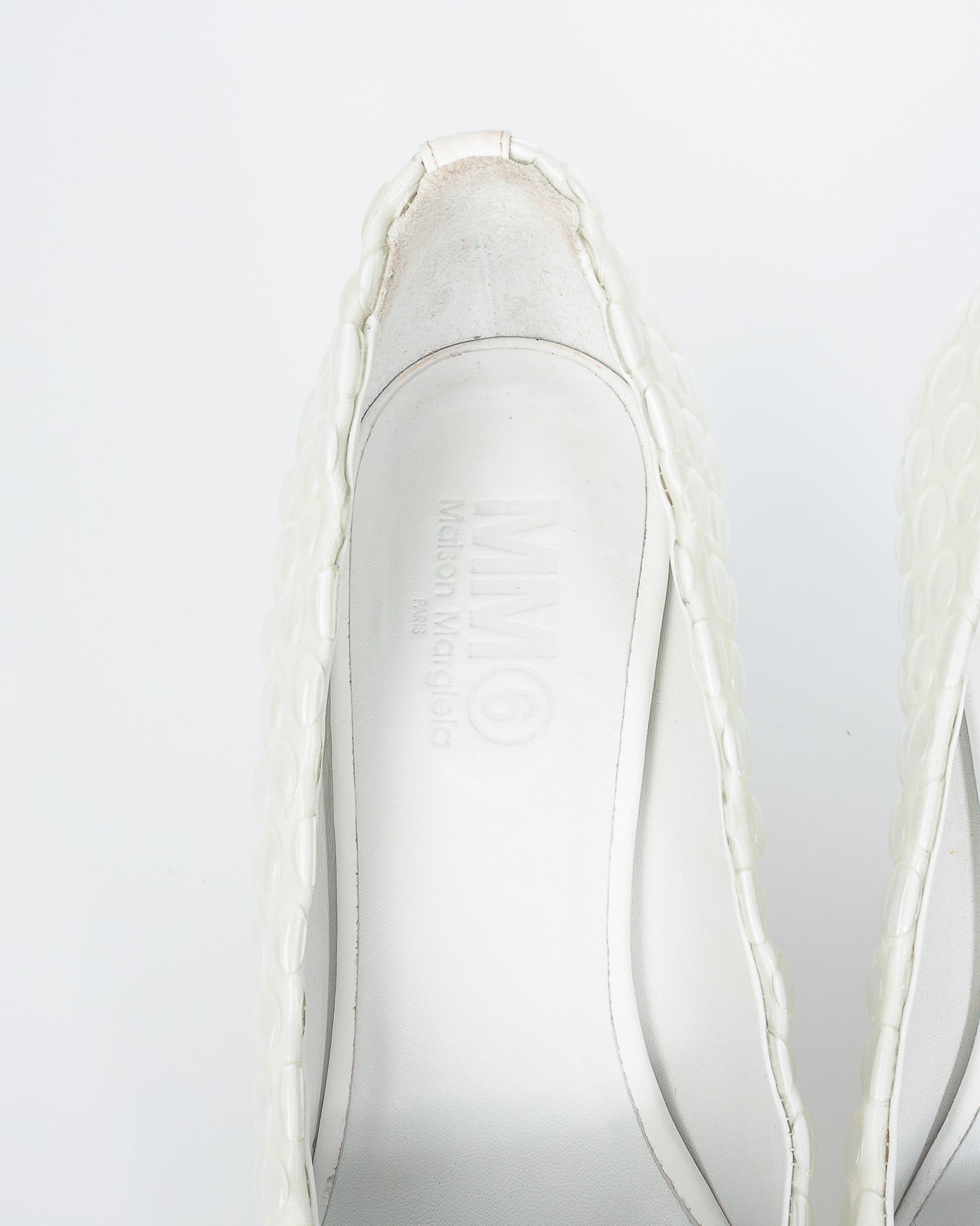 MM6 Pluriball White Heels